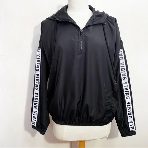 Rue21 Tops Rue Vibing Quarter Zip Hooded Pullover Jacket